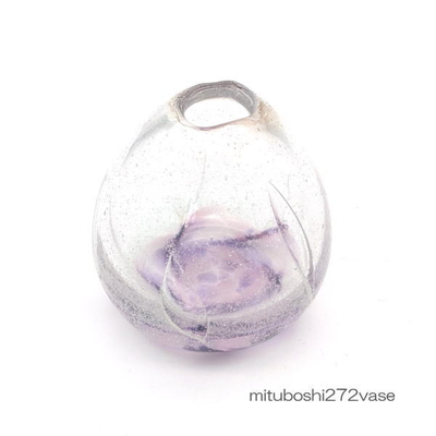 mituboshi272vase　琉球ガラス一輪挿し・花瓶・ flowervase　三ツ星工房