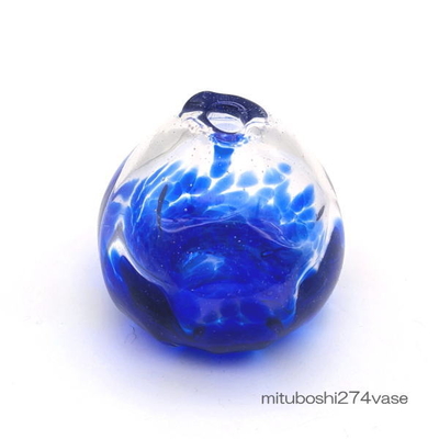 mituboshi274vase　琉球ガラス一輪挿し・花瓶・ flowervase　三ツ星工房