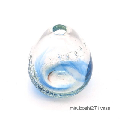 mituboshi271vase　琉球ガラス一輪挿し・花瓶・ flowervase　三ツ星工房