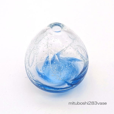 mituboshi283vase　琉球ガラス一輪挿し・花瓶・ flowervase　三ツ星工房