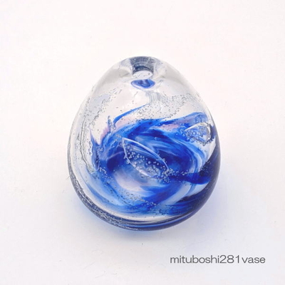 mituboshi281vase　琉球ガラス一輪挿し・花瓶・ flowervase　三ツ星工房