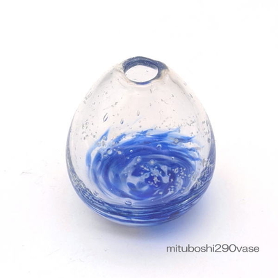 mituboshi290vase　琉球ガラス一輪挿し・花瓶・ flowervase　三ツ星工房