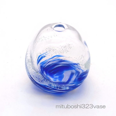 mituboshi323vase　琉球ガラス一輪挿し・花瓶・ flowervase　三ツ星工房