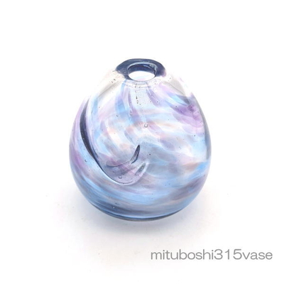 mituboshi315vase　琉球ガラス一輪挿し・花瓶・ flowervase　三ツ星工房