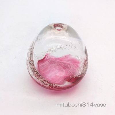 mituboshi314vase　琉球ガラス一輪挿し・花瓶・ flowervase　三ツ星工房