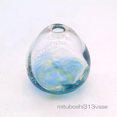 mituboshi313vase　琉球ガラス一輪挿し・花瓶・ flowervase　三ツ星工房