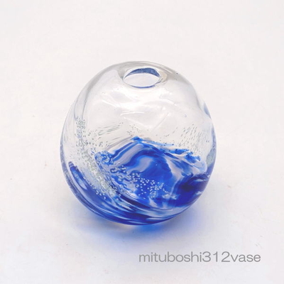 mituboshi312vase　琉球ガラス一輪挿し・花瓶・ flowervase　三ツ星工房