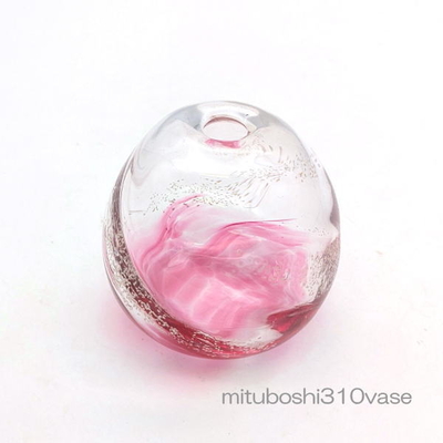 mituboshi310vase　琉球ガラス一輪挿し・花瓶・ flowervase　三ツ星工房