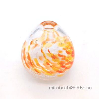 mituboshi309vase　琉球ガラス一輪挿し・花瓶・ flowervase　三ツ星工房