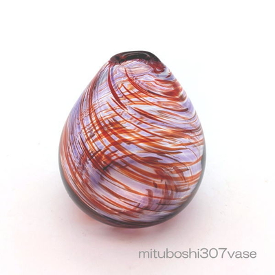 mituboshi307vase　琉球ガラス一輪挿し・花瓶・ flowervase　三ツ星工房