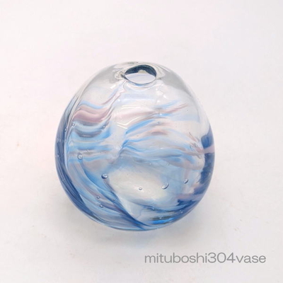 mituboshi304vase　琉球ガラス一輪挿し・花瓶・ flowervase　三ツ星工房