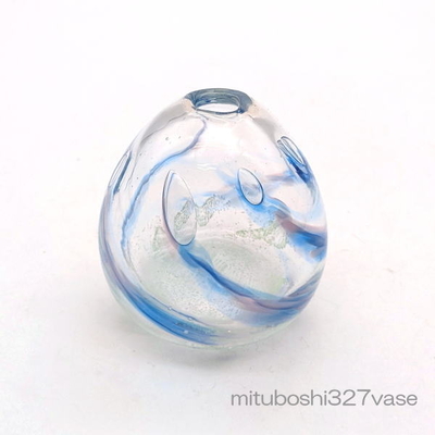 mituboshi327vase　琉球ガラス一輪挿し・花瓶・ flowervase　三ツ星工房