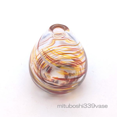 mituboshi339vase　琉球ガラス一輪挿し・花瓶・ flowervase　三ツ星工房