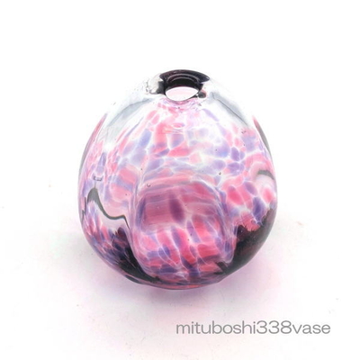 mituboshi338vase　琉球ガラス一輪挿し・花瓶・ flowervase　三ツ星工房