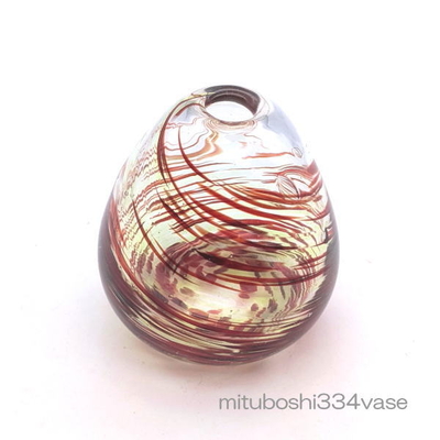 mituboshi334vase　琉球ガラス一輪挿し・花瓶・ flowervase　三ツ星工房