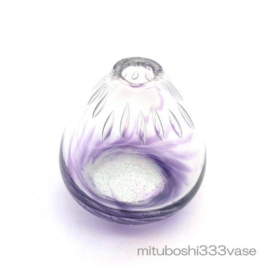mituboshi333vase　琉球ガラス一輪挿し・花瓶・ flowervase　三ツ星工房
