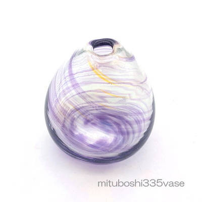 mituboshi335vase　琉球ガラス一輪挿し・花瓶・ flowervase　三ツ星工房