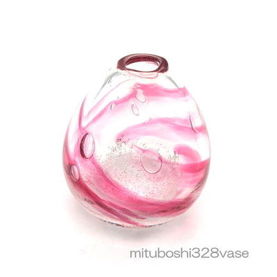 mituboshi328vase　琉球ガラス一輪挿し・花瓶・ flowervase　三ツ星工房
