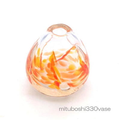 mituboshi330vase　琉球ガラス一輪挿し・花瓶・ flowervase　三ツ星工房
