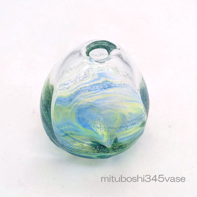 mituboshi345vase　琉球ガラス一輪挿し・花瓶・ flowervase　三ツ星工房