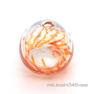 mituboshi346vase　琉球ガラス一輪挿し・花瓶・ flowervase　三ツ星工房