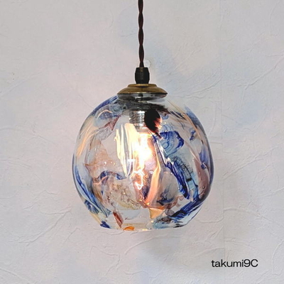 琉球ガラスペンダントライト　品番.takumi9C