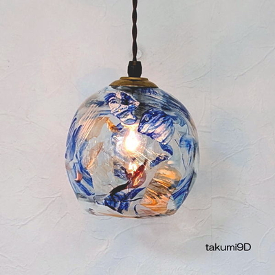 琉球ガラスペンダントライト　品番.takumi9D