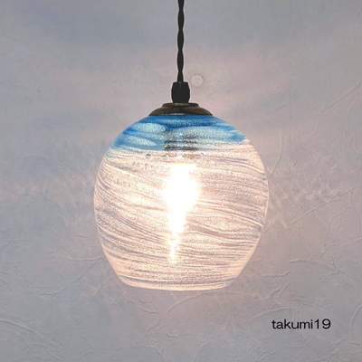 琉球ガラスペンダントライト　品番.takumi19
