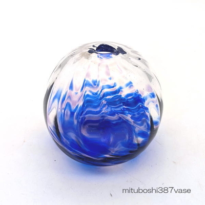 mituboshi387vase　琉球ガラス一輪挿し・花瓶・ flowervase　三ツ星工房