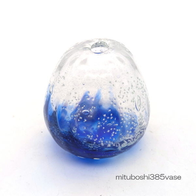 mituboshi385vase　琉球ガラス一輪挿し・花瓶・ flowervase　三ツ星工房