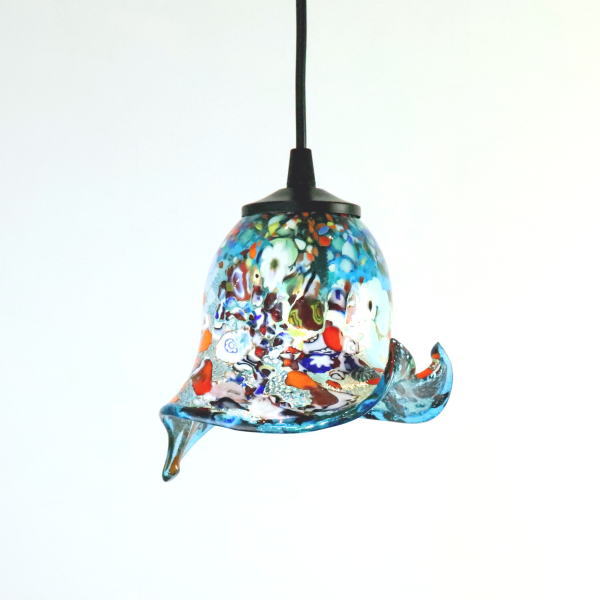 ベネチアングラスペンダントライト 品番.di-silver-calla-lightblue-sc