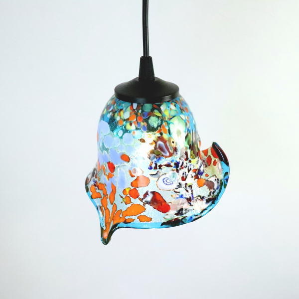 ベネチアングラスペンダントライト 品番.di-silver-calla-lightblue-sc