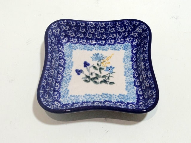 ポーリッシュポタリー　スクエア大　オーバル皿 オーブン皿・スクエア・大・ポーリッシュポタリー(ポーランド食器)