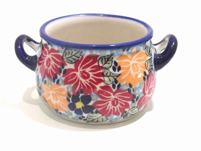 ポーリッシュポタリー　　シチューポット14.5ｃｍ　電子レンジ/オーブン/食洗器対応