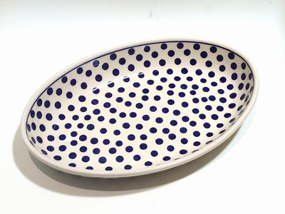 ポーリッシュポタリー　　オーバル/グラタン皿33.5ｃｍ　電子レンジ/オーブン/食洗器対応