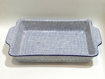 ポーリッシュポタリー　グラタン皿　持ちてあり 39cm 電子レンジ/オーブン/食洗器対応