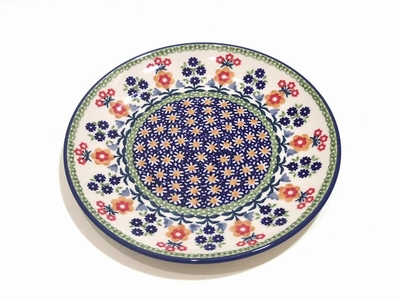 ポーリッシュポタリー　　21.5cm大皿　電子レンジ/オーブン/食洗器対応