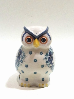ポーリッシュポタリー　　ふくろう置き物