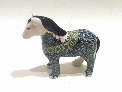 ポーリッシュポタリー　馬　（午）　干支/置き物/飾り
