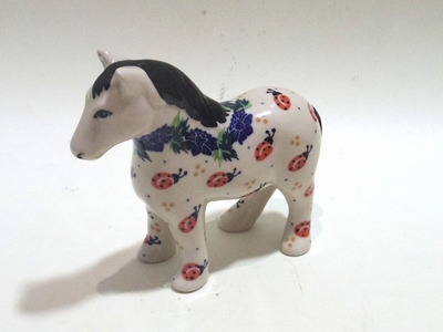 ポーリッシュポタリー　馬　（午）　干支/置き物/飾り