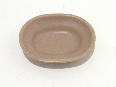 Awabi ware 楕円小皿　チョコ色　 約　11ｃｍｘ8.5ｃｍ　ｘ高さ2.5ｃｍ 和食器　