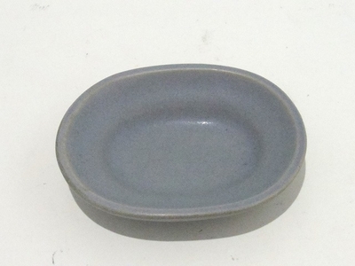 Awabi ware 楕円小皿　グレー色　 約　11ｃｍｘ8.5ｃｍ　ｘ高さ2.5ｃｍ 和食器　