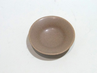 Awabi ware 豆皿　 チョコ色　約　10ｃｍｘ高さ2.5ｃｍ　和食器