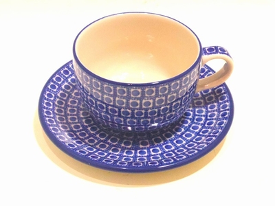 ポーリッシュポタリー　カップ＆ソーサー　約160ｍｌ/電子レンジ/オーブン/食洗器対応/ＡＬＥＧＲＥ