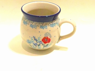 ポーリッシュポタリー　マグカップ大　350ｍｌ/電子レンジ/オーブン/食洗器対応/ＡＬＥＧＲＥ