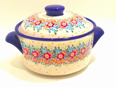 ポーリッシュポタリー　　キャセロール　電子レンジ/オーブン/食洗器対応　直火不可