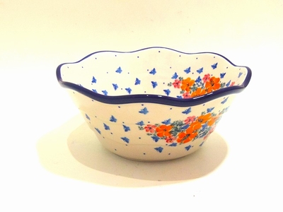 ポーリッシュポタリー　中鉢　20.5ｃｍ/電子レンジ/オーブン/食洗器対応/ＡＬＥＧＲＥ