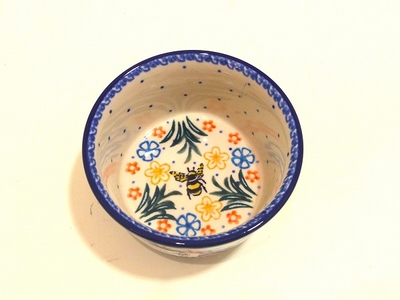 ポーリッシュポタリー　ココット/小鉢　9.5ｃｍ/電子レンジ/オーブン/食洗器対応/ＡＬＥＧＲＥ