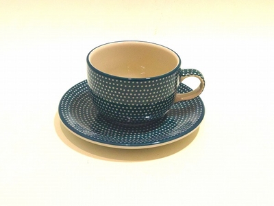 ポーリッシュポタリー　カップ＆ソーサー　/電子レンジ/オーブン/食洗器対応/ＡＬＥＧＲＥ