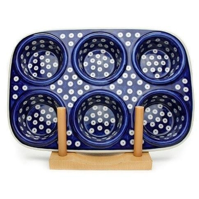 ポーリッシュポタリー　焼き型/マフイン型　電子レンジ/オーブン/食洗器対応/ＡＬＥＧＲＥ